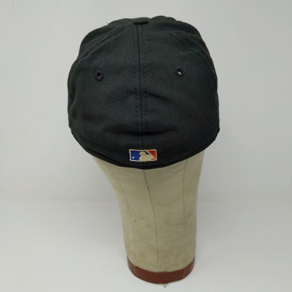 New Era 59Fifty MLB New York Yankees Black Red Baseball Cap Hat Size 7 1/8 Logo - Picture 7 of 11